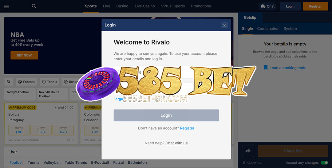 585 bet login